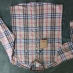 Burberry Plaid Button-Up Shirt